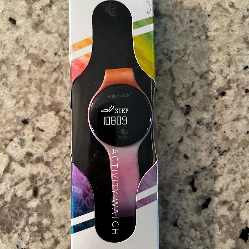 Kids Waterproof Watchitude Activity Watch w/ Tye-Dye Band. New in Box.